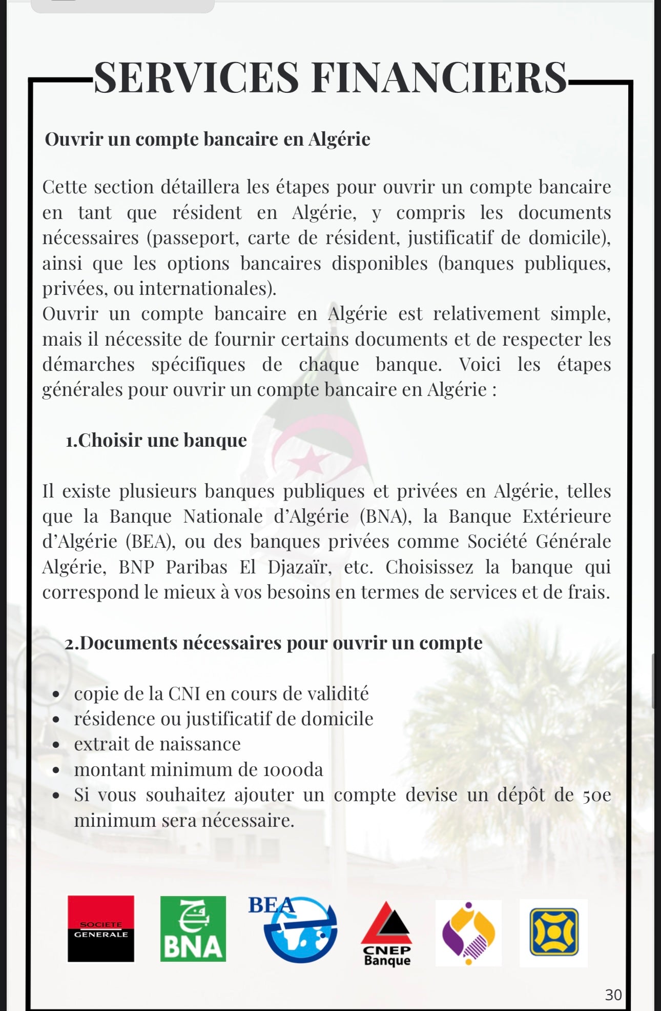 S’installer en Algérie